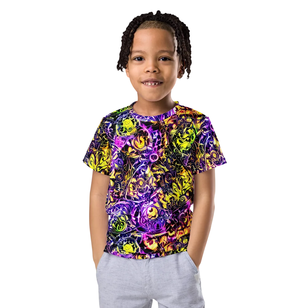 Psychedelic Prism on Kids Crew Neck T-Shirt — Front