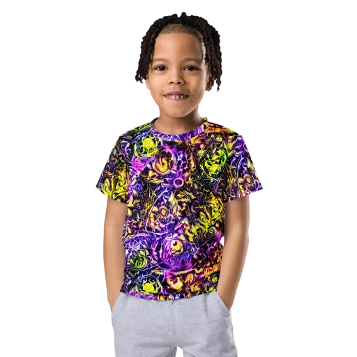 Psychedelic Prism on a Kids Crew Neck T-Shirt