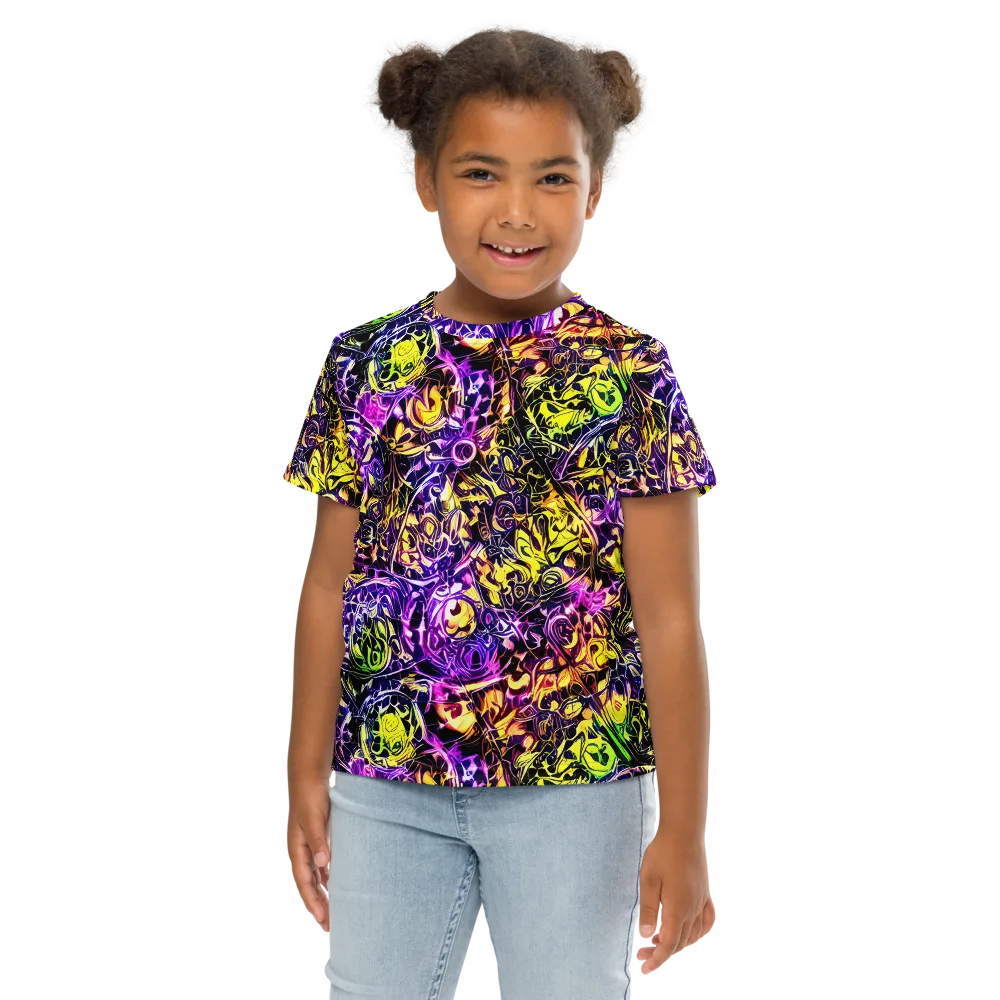Psychedelic Prism on Kids Crew Neck T-Shirt — Front