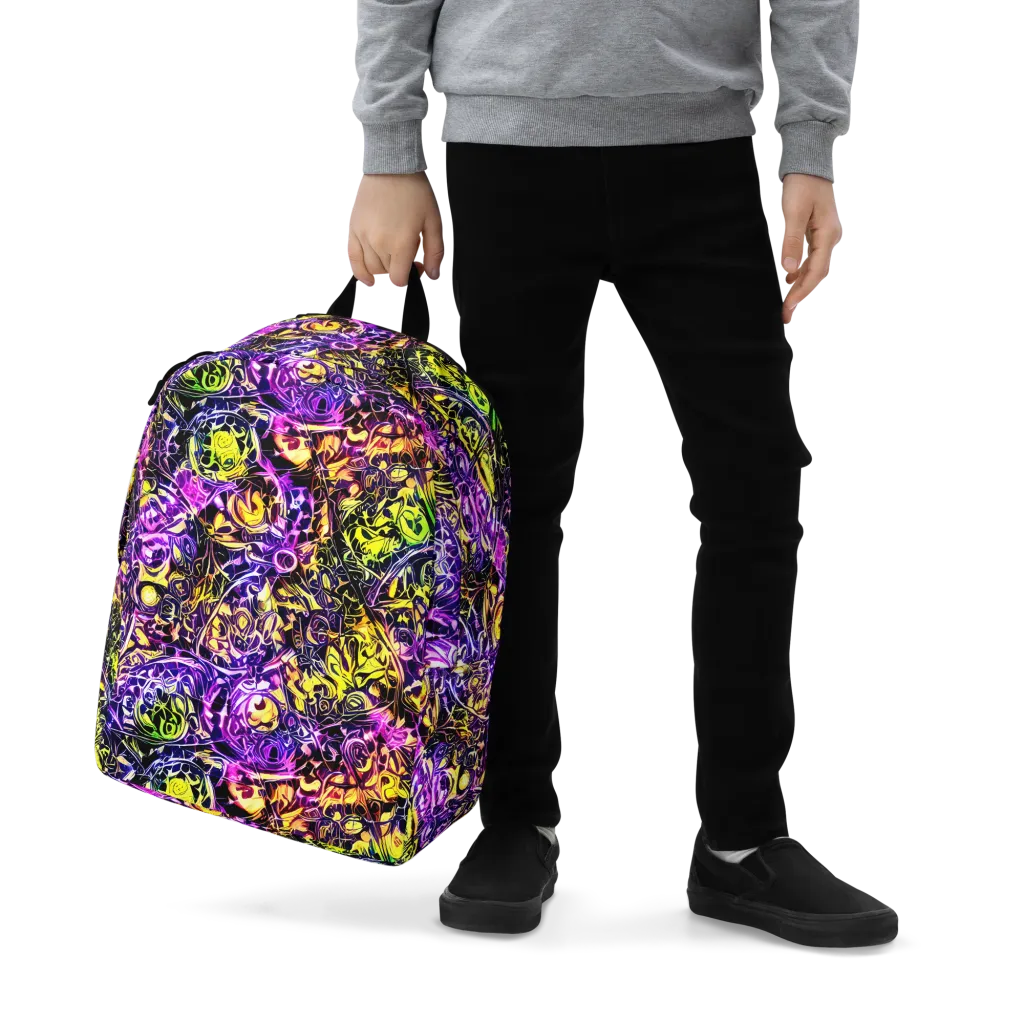 Psychedelic Prism on Minimalist Backpack — Zoomed-in
