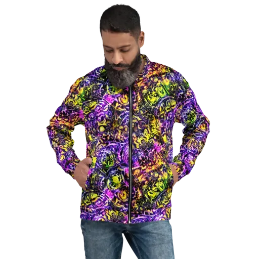 Psychedelic Prism on a Bomber Jacket