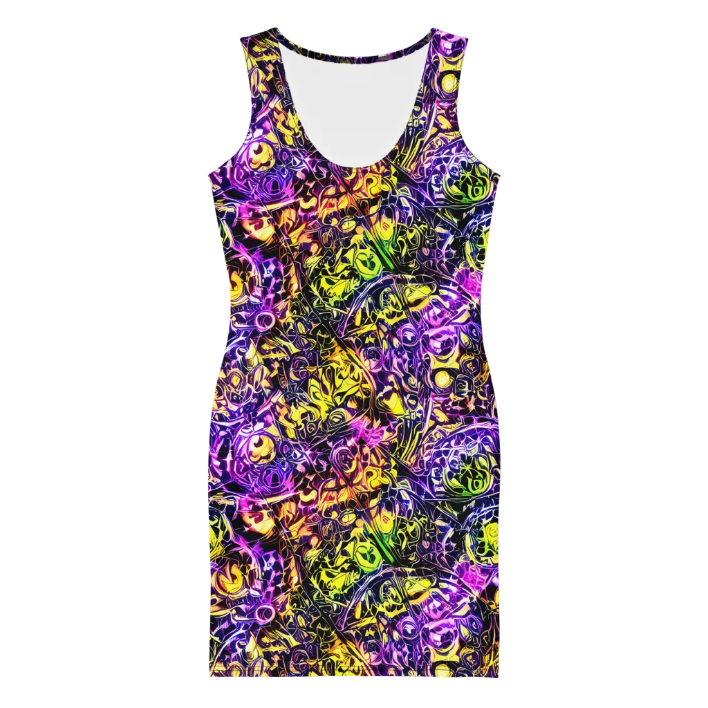 Psychedelic Prism on Bodycon Dress — Front