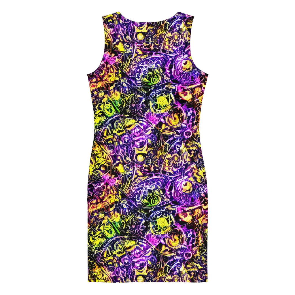 Psychedelic Prism on Bodycon Dress — Back