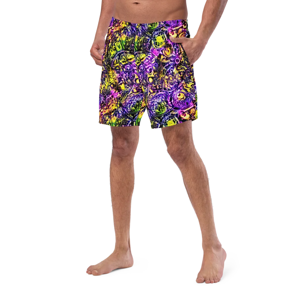Psychedelic Prism on Swim Trunks — Left Front