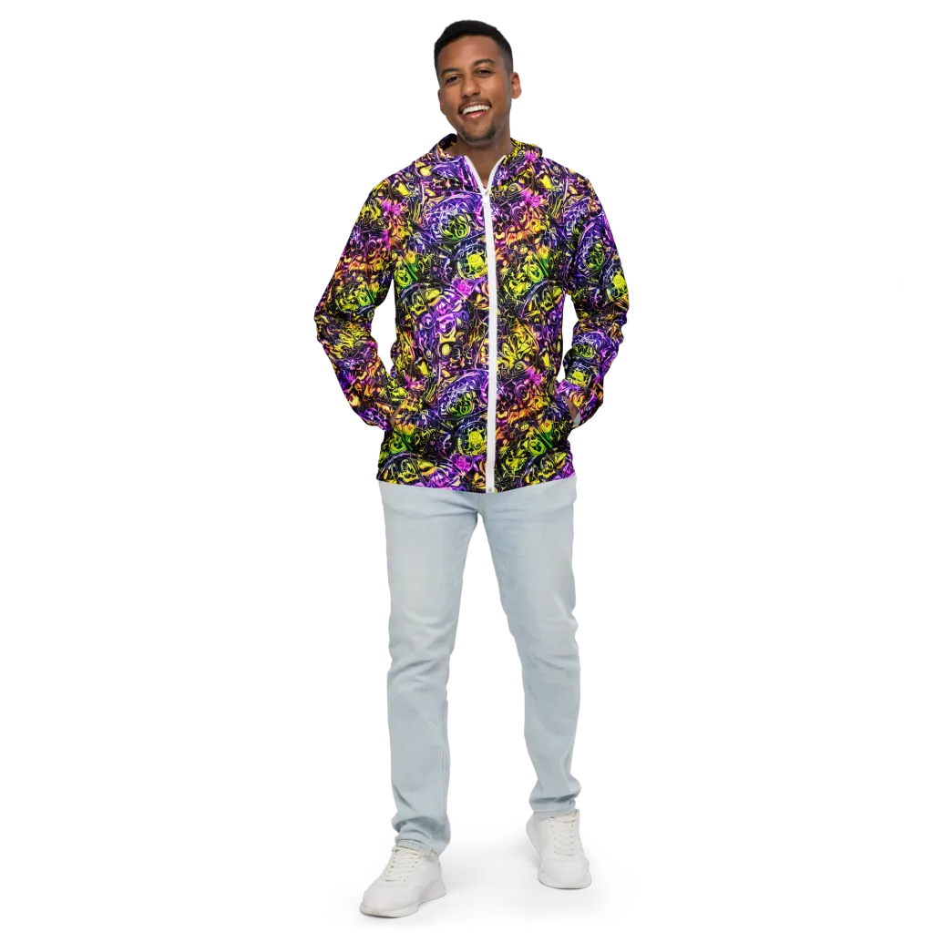 Psychedelic Prism on Men's Windbreaker — Front
