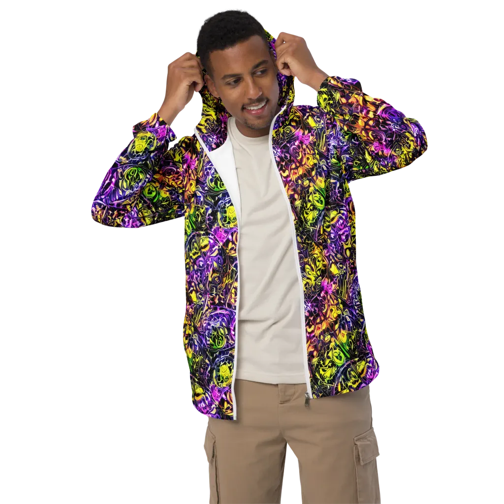 Psychedelic Prism on Men's Windbreaker — Front
