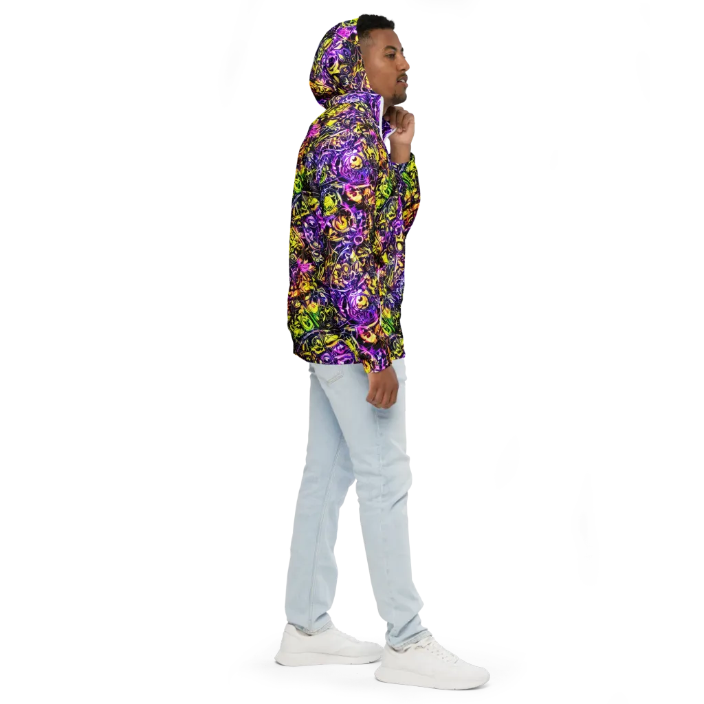 Psychedelic Prism on Men's Windbreaker — Right
