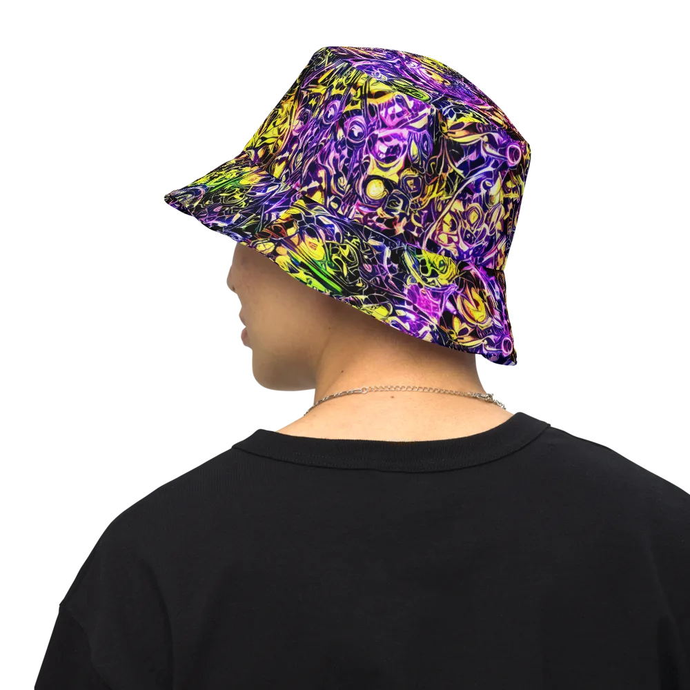 Psychedelic Prism on Reversible Bucket Hat — Back Inside