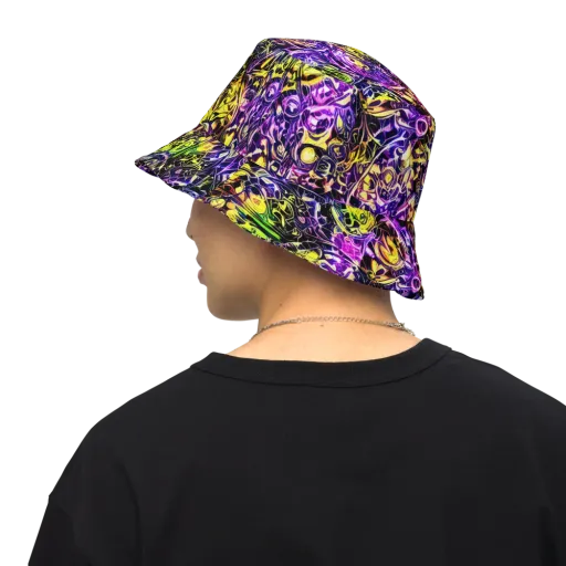 Psychedelic Prism on a Reversible Bucket Hat