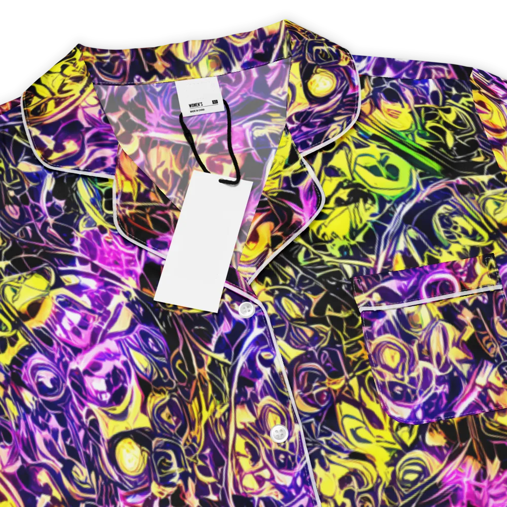 Psychedelic Prism on Women's Short Sleeve Pajama Top — Product details