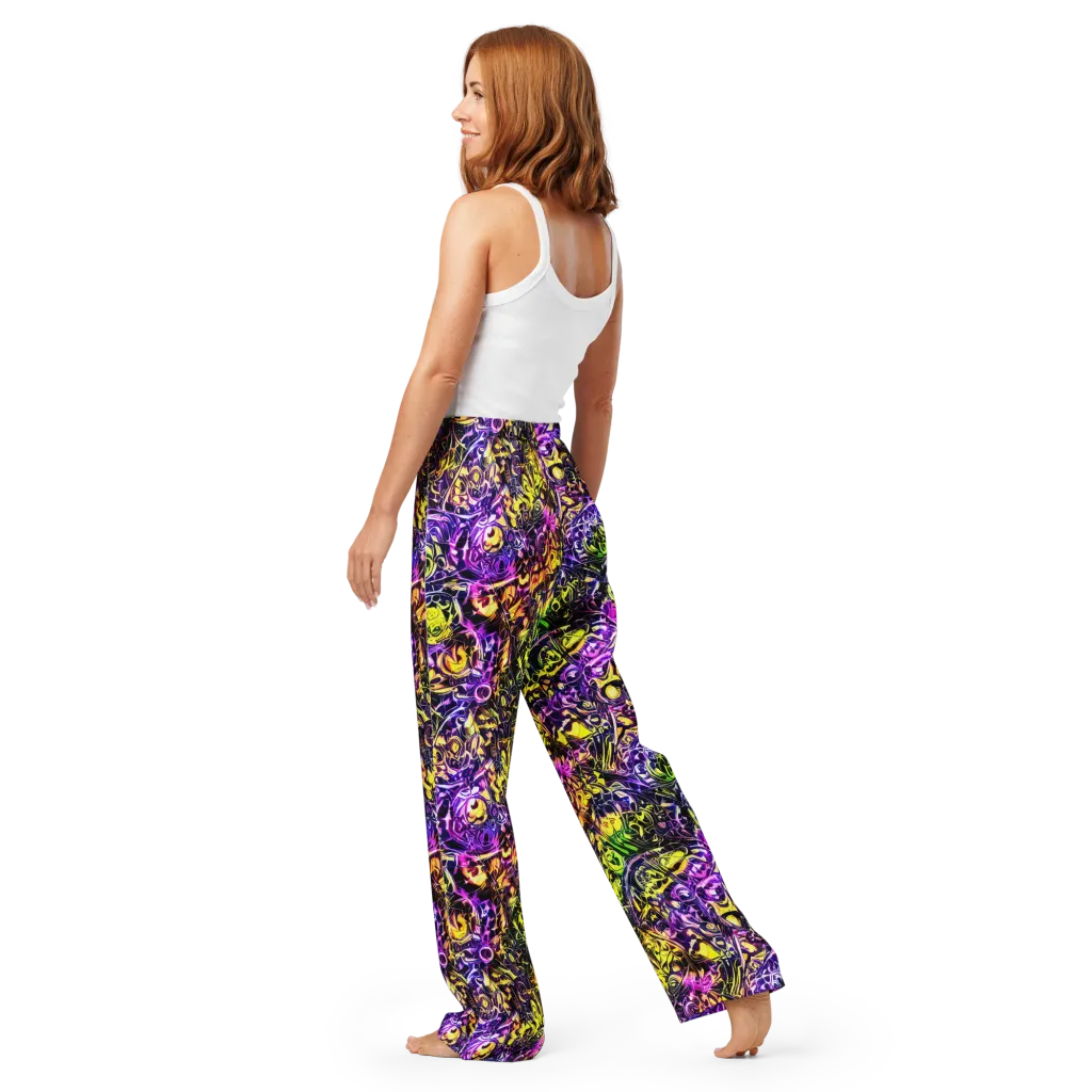 Psychedelic Prism on Women's Pajama Pants — Back