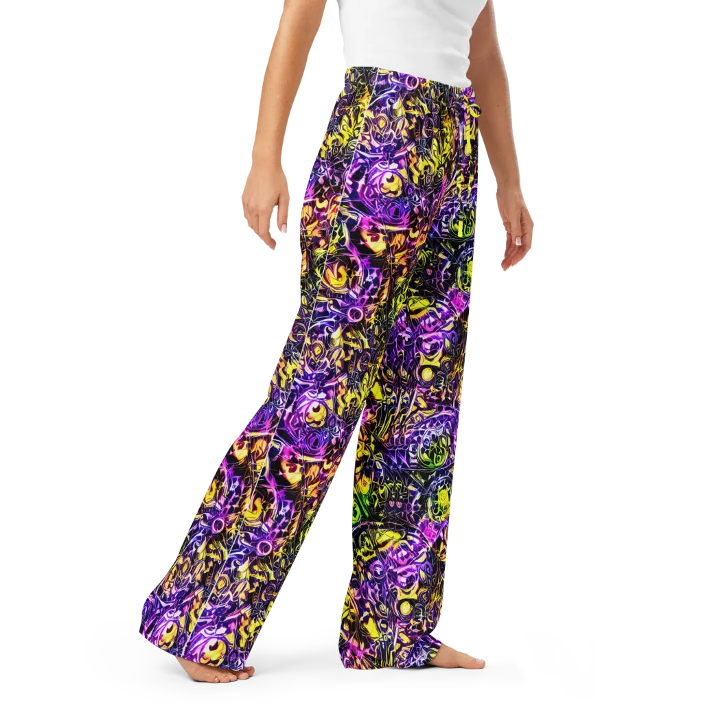 Psychedelic Prism on Women's Pajama Pants — Right Front
