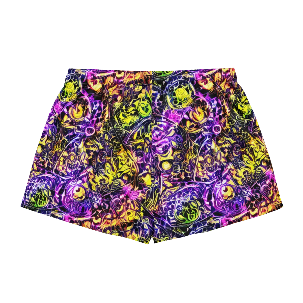 Psychedelic Prism on Women's Pajama Shorts — Back