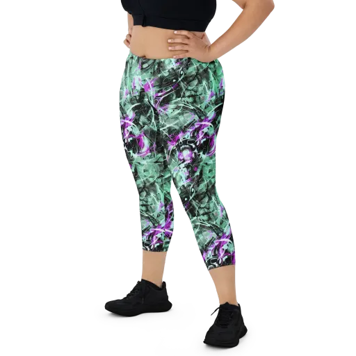 Amethyst Flux on a Capri Leggings