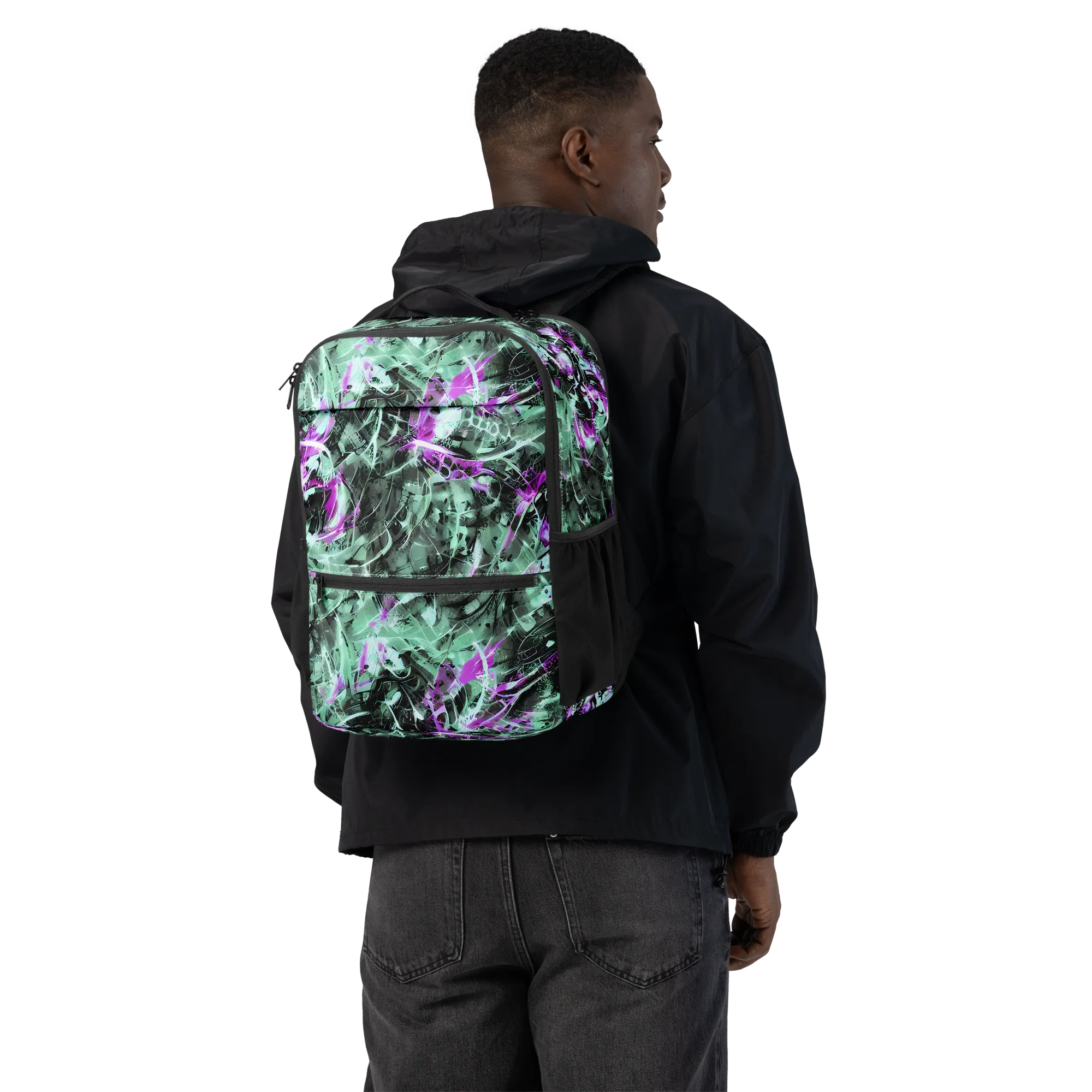 Amethyst Flux on Utility Backpack — Back