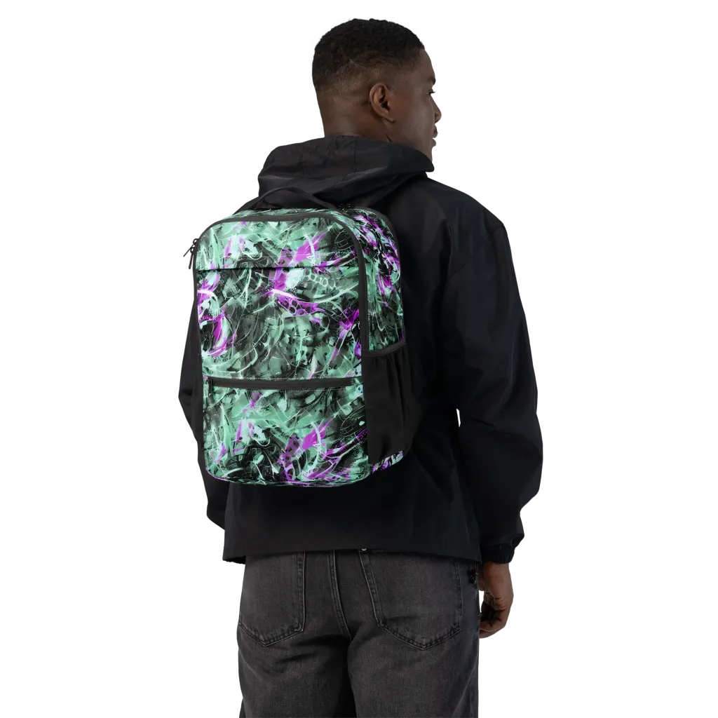 Amethyst Flux on Utility Backpack — Back