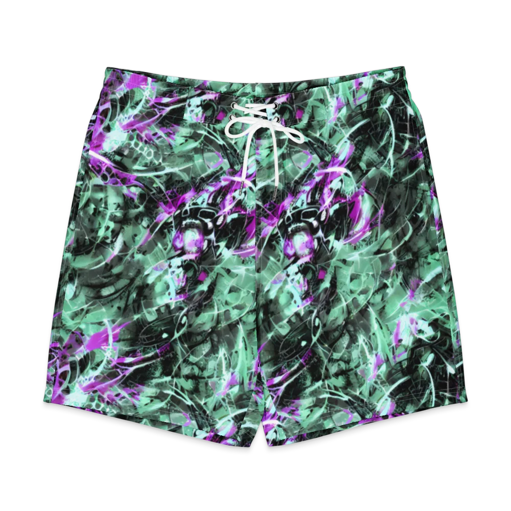 Amethyst Flux on Men's Board Shorts — Front