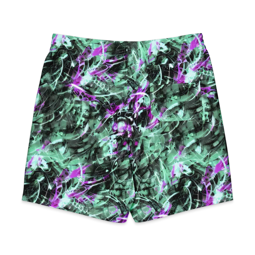 Amethyst Flux on Men's Board Shorts — Back