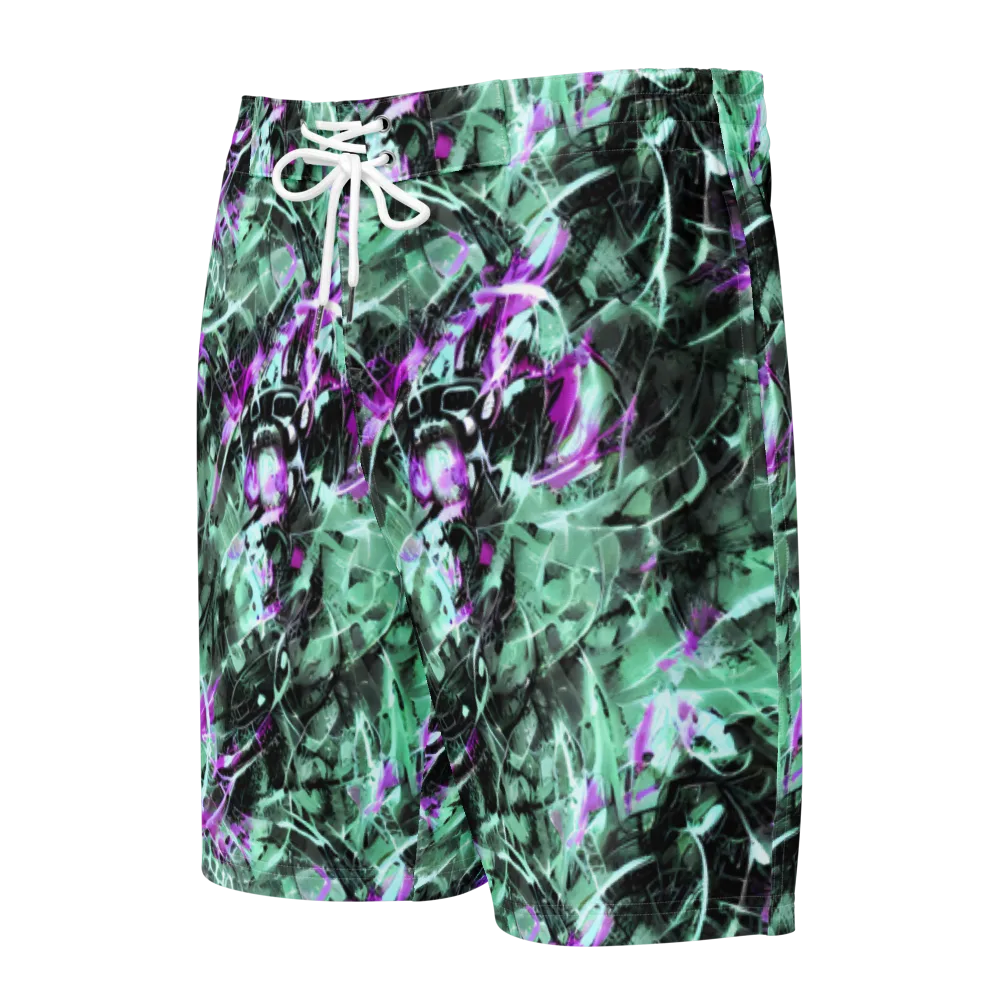 Amethyst Flux on Men's Board Shorts — Front