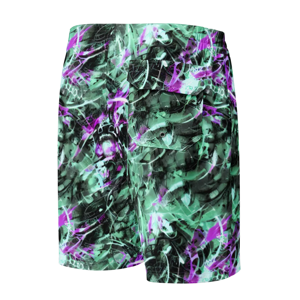 Amethyst Flux on Men's Board Shorts — Back