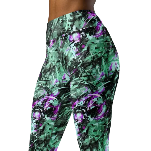 Amethyst Flux on a Yoga Leggings