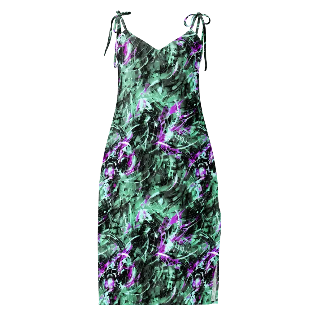 Amethyst Flux on Slip Dress — Front