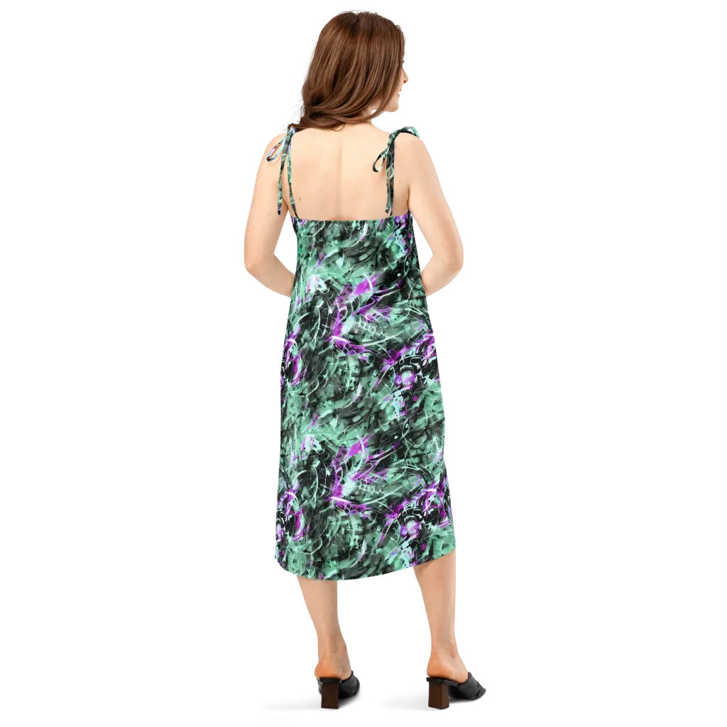 Amethyst Flux on Slip Dress — Back