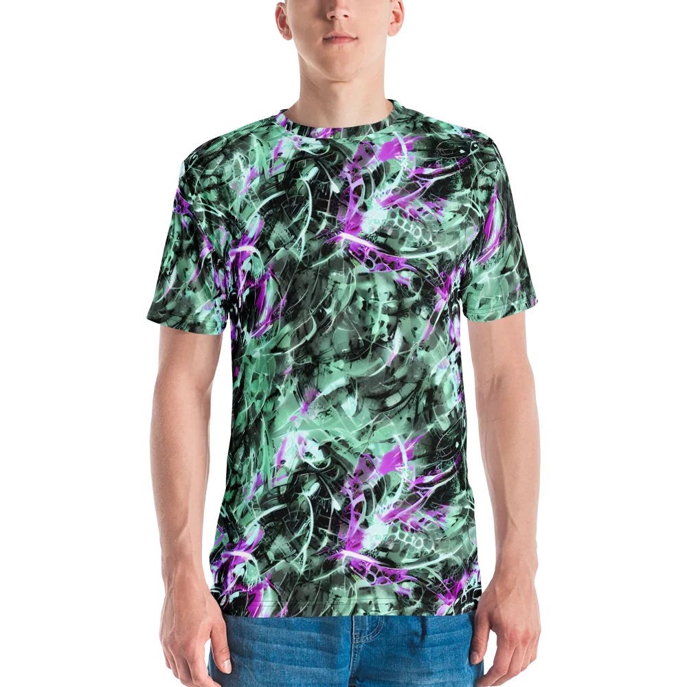 Amethyst Flux on Men's Crew Neck T-Shirt — Front