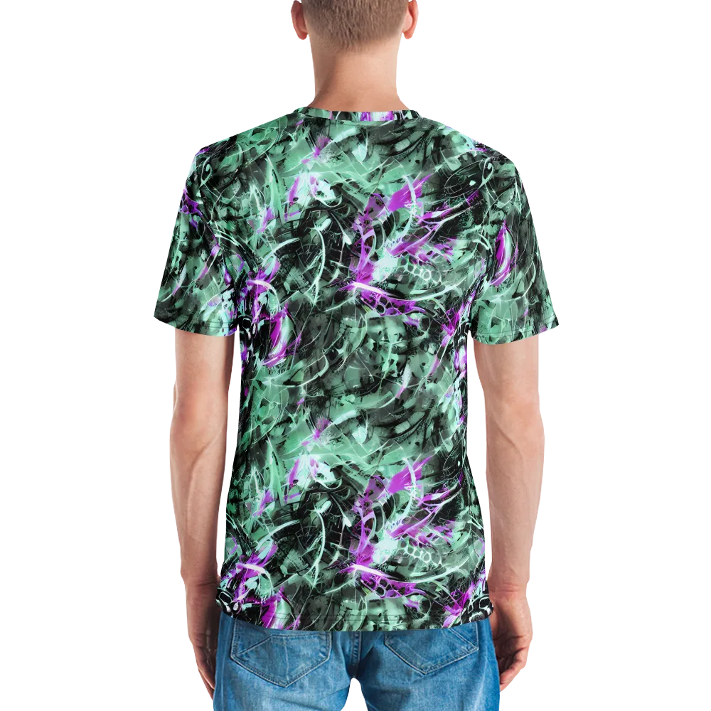 Amethyst Flux on Men's Crew Neck T-Shirt — Back