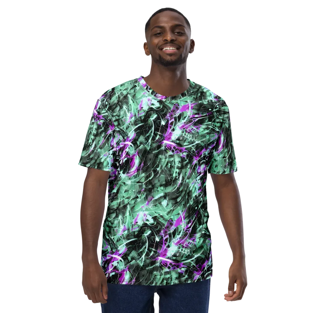 Amethyst Flux on Men's Crew Neck T-Shirt — Front