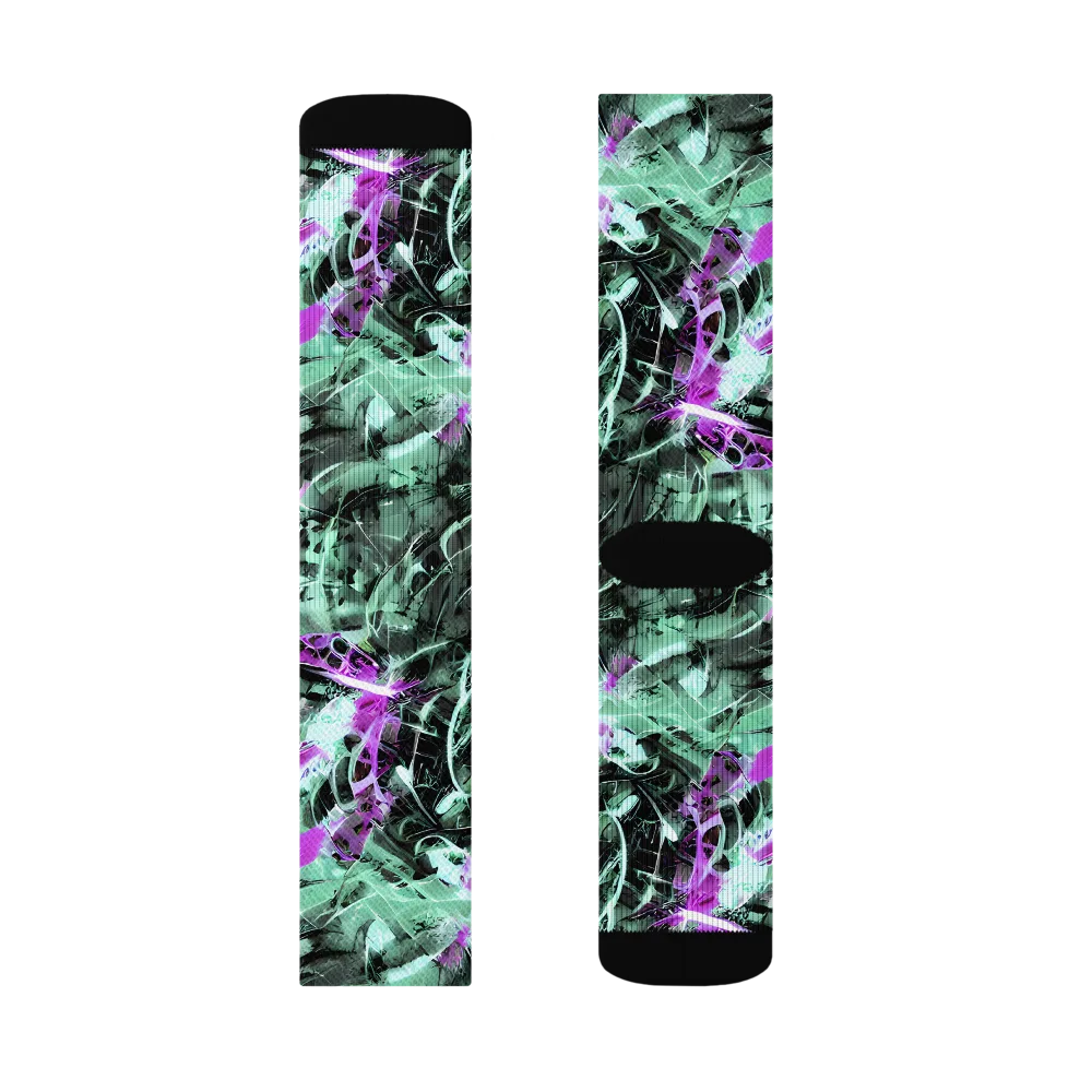 Amethyst Flux on Socks — Right Sock