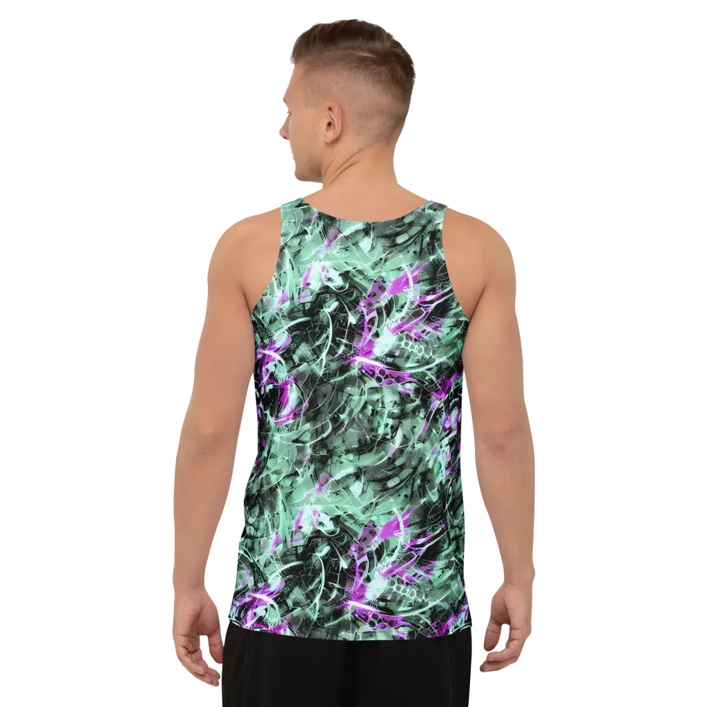 Amethyst Flux on Men's Tank Top — Back