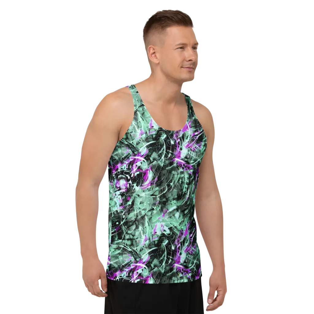 Amethyst Flux on Men's Tank Top — Right Front