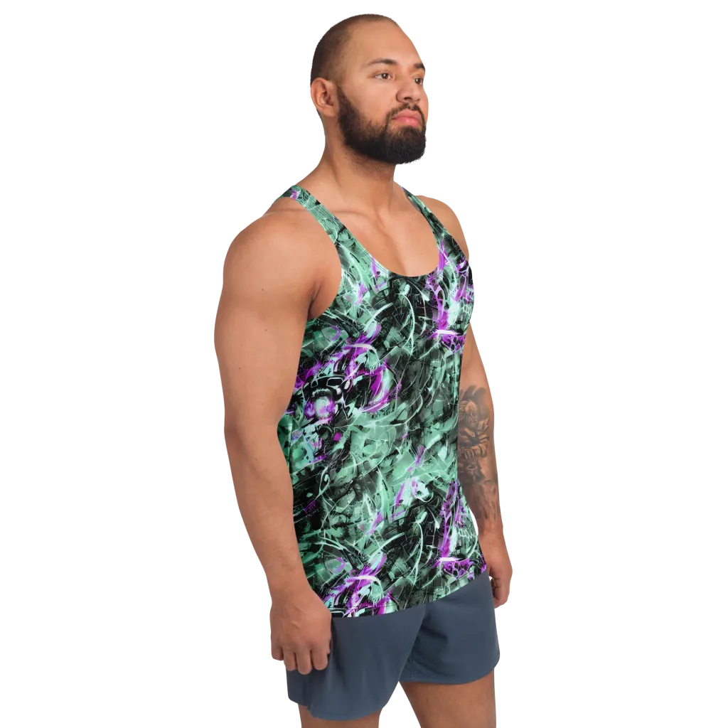 Amethyst Flux on Men's Tank Top — Right Front