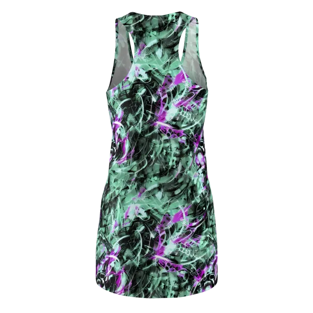 Amethyst Flux on Racerback Dress — Back