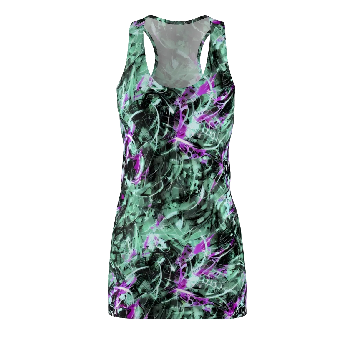 Amethyst Flux on Racerback Dress — Front