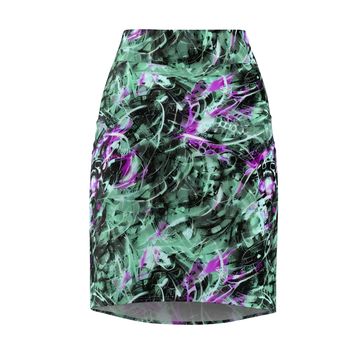 Amethyst Flux on Pencil Skirt — Front