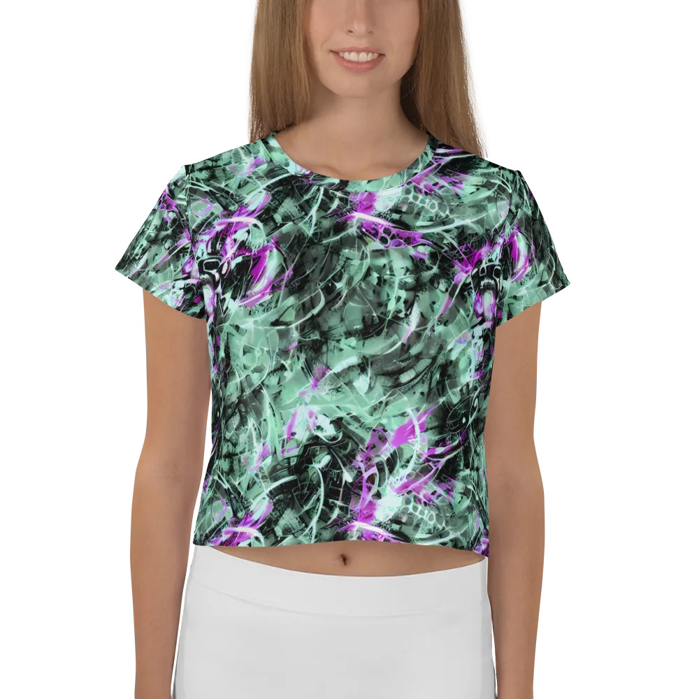 Amethyst Flux on Crop Tee — Front