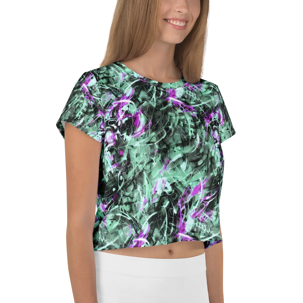 Amethyst Flux on Crop Tee — Right
