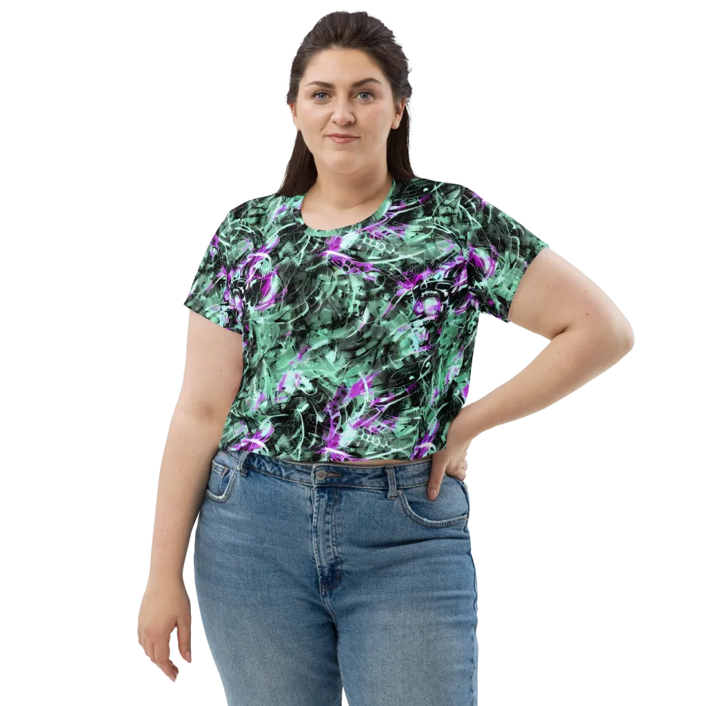Amethyst Flux on Crop Tee — Front