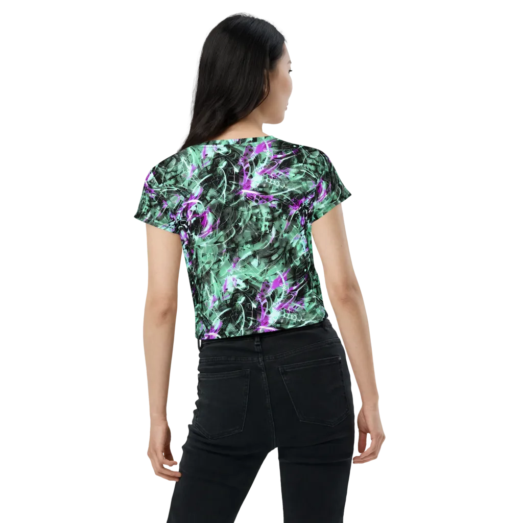 Amethyst Flux on Crop Tee — Back
