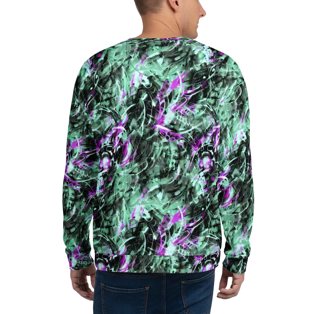 Amethyst Flux on Sweatshirt — Back