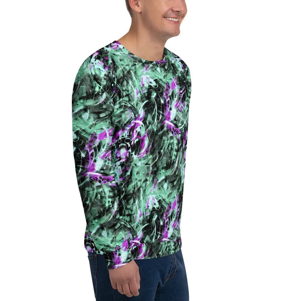 Amethyst Flux on Sweatshirt — Right Front