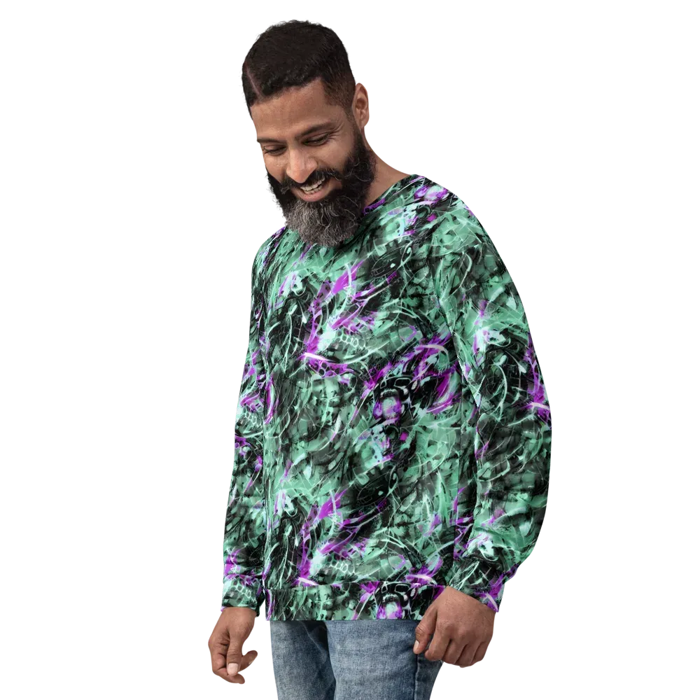 Amethyst Flux on Sweatshirt — Left Front