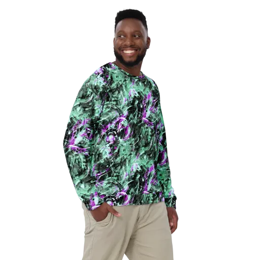 Amethyst Flux on a Sweatshirt