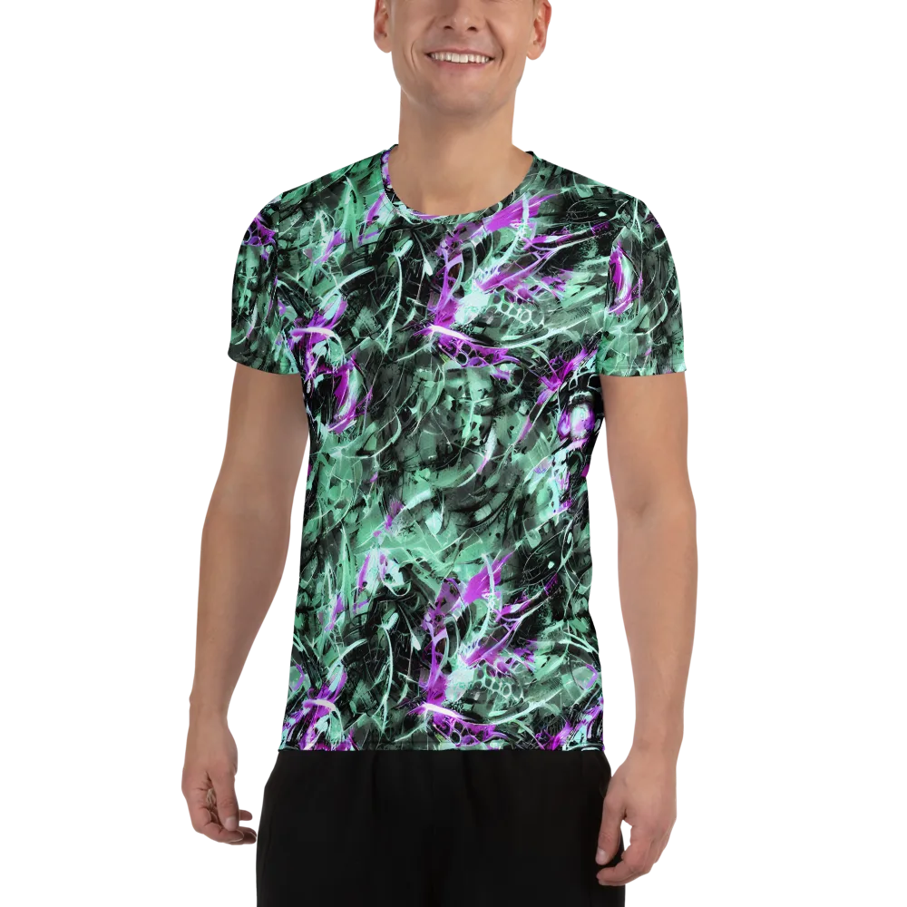 Amethyst Flux on Men's Athletic T-Shirt — Front