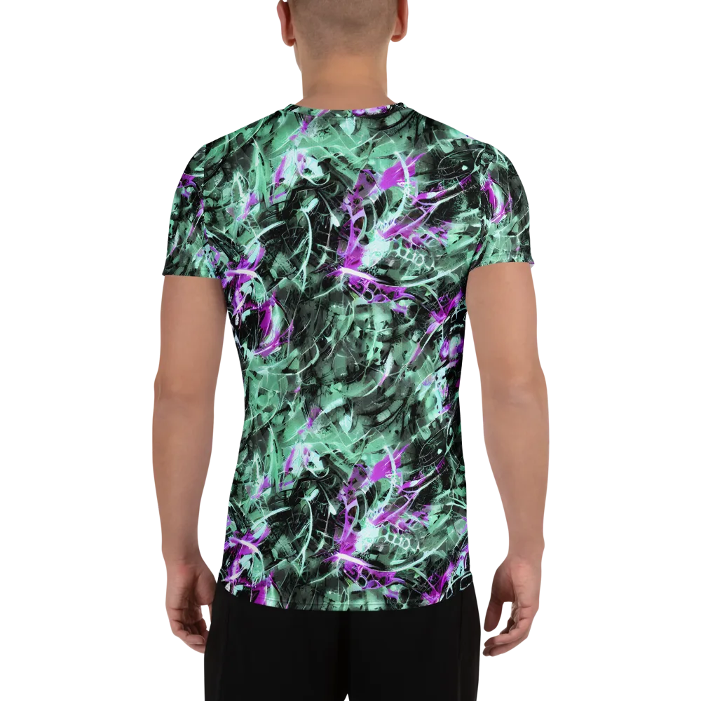 Amethyst Flux on Men's Athletic T-Shirt — Back