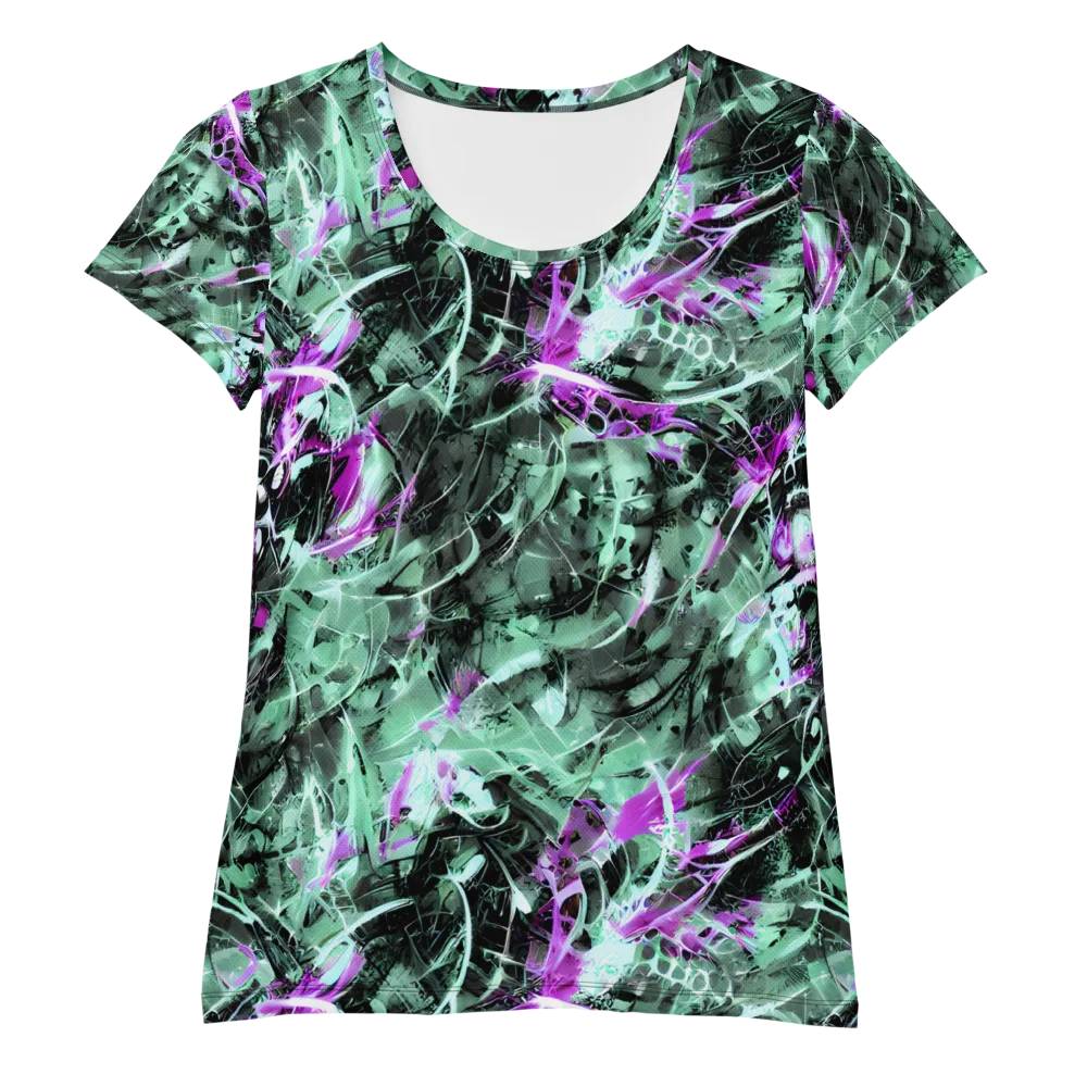 Amethyst Flux on Women's Athletic T-Shirt — Front