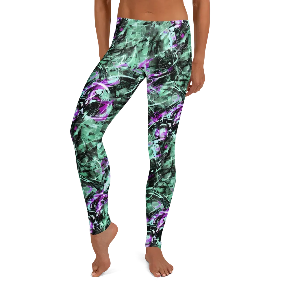 Amethyst Flux on Leggings — Front