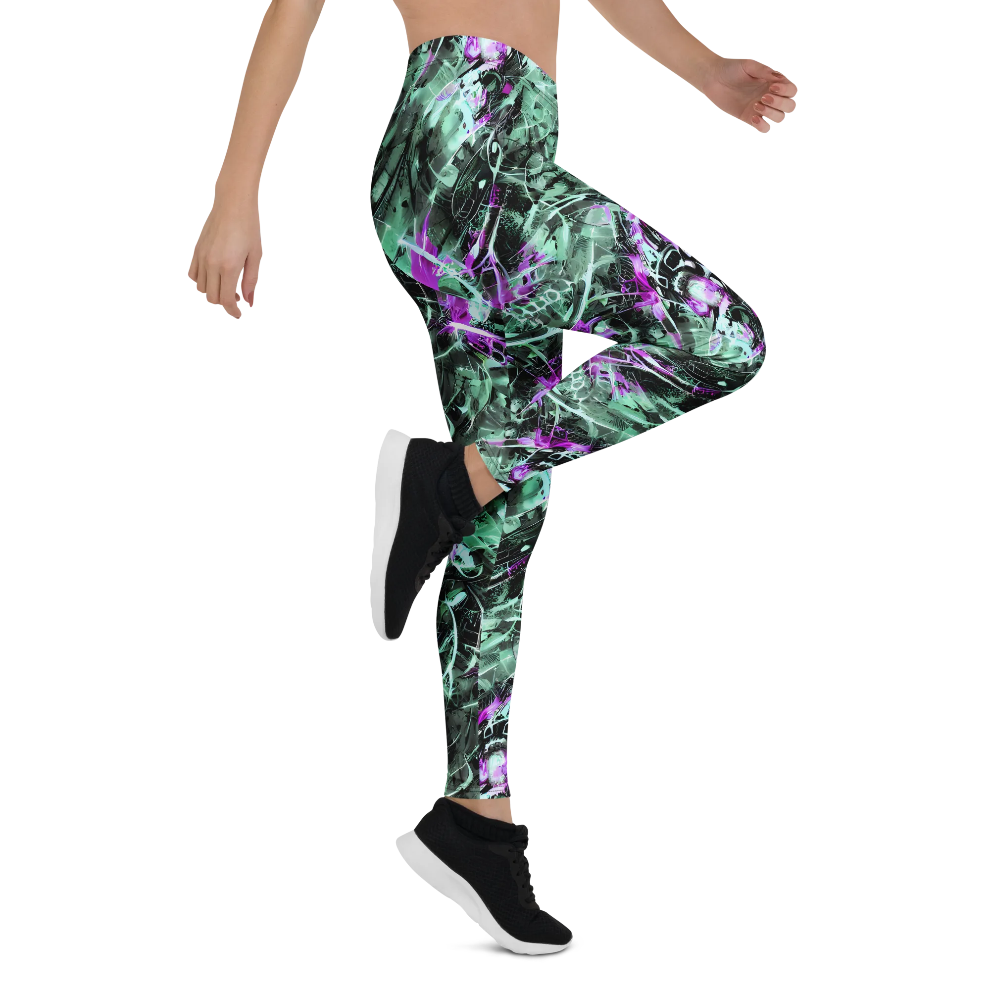 Amethyst Flux on Leggings — Right